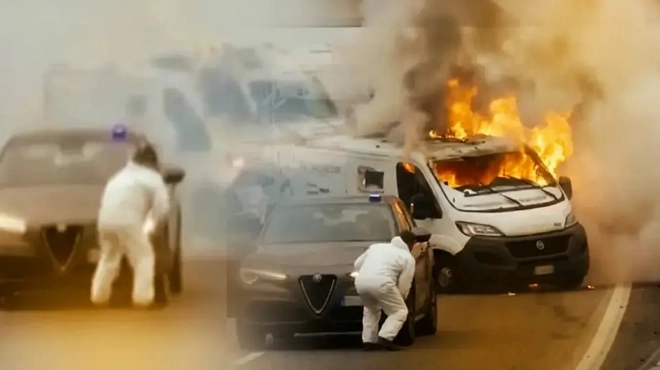 İtalya’da otoyolda film sahnelerini aratmayan soygun: Zırhlı araca saldırı-Haber-Manset